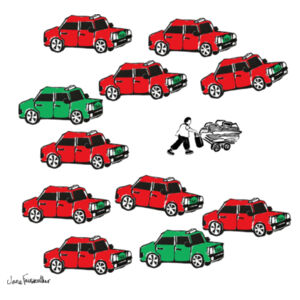 Hong Kong Traffic Tea Towel - Tea Towel Design