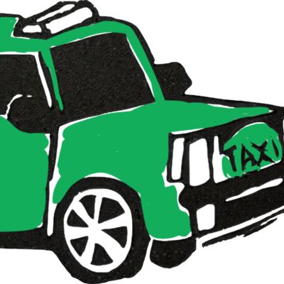 One green taxi Thumbnail